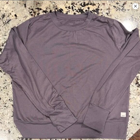 Vuori Women’s Daydream Crew Long Sleeve – Hazel Heather (Muted Purple) – Size Me - Picture 5 of 15